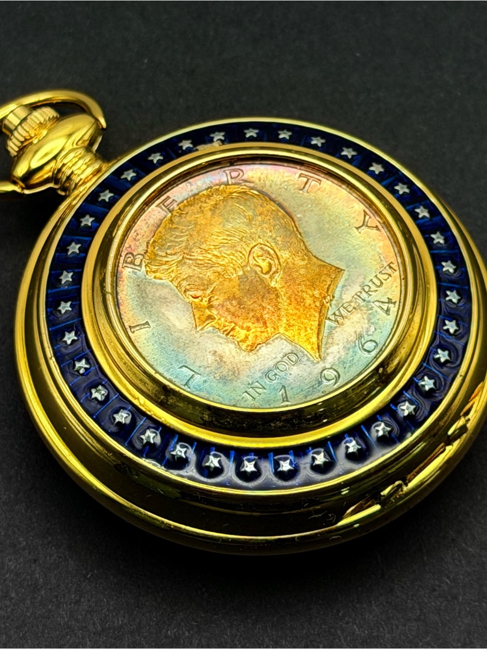 Franklin Mint JFK John F Kennedy Presidential Pocket Watch